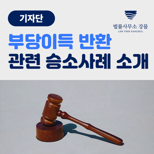 [기자단] 부당이득 반환 관련 승소사례 소개 표지
